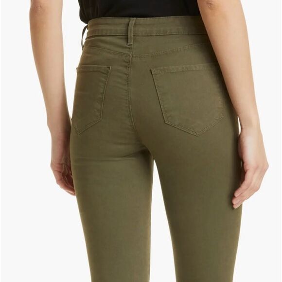 L'Agence Jeans Womens 27 Mossy Green Cropped High Rise Slim Raw Hem NWT $298 - Picture 10 of 10